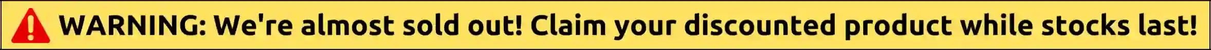 Tea Burn limited stock warning banner